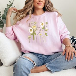 Flower Sweatshirt, Gift For Her, Flower Lover Sweatshirt