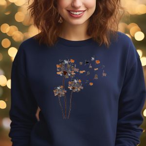 Cats Flower Dandelion Sweatshirt Cute Cat Lover